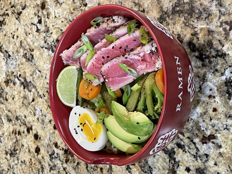 Ahi Seared Tuna Ramen Bowl